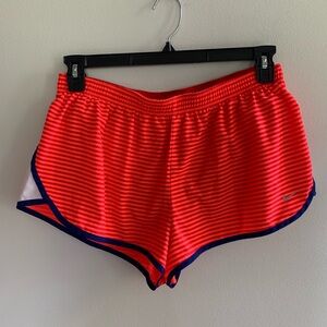 Nike Women's Bright Red and Blue Athletic Shorts